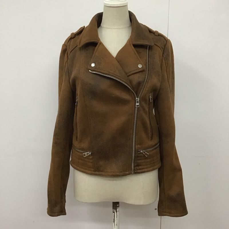 ザラティーアールエフ ZARA TRF ジャケット、上着 ジャケット、ブレザー ジップアップジャケット ライダースジャケット カジュアルジャケット アウター M 無地 茶 / ブラウン / レディース USED 古着 中古 10123736