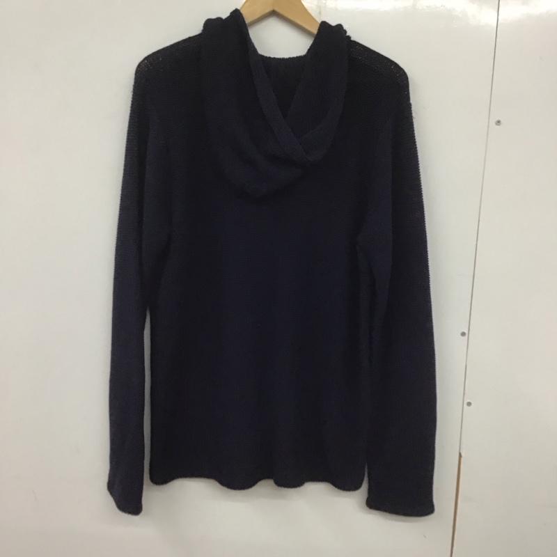 ポロバイラルフローレン Polo by RALPH LAUREN ニット、セーター 長袖 長袖ニットパーカー プルオーバーニット L 無地 紺 / ネイビー / メンズ USED 古着 中古 10139012