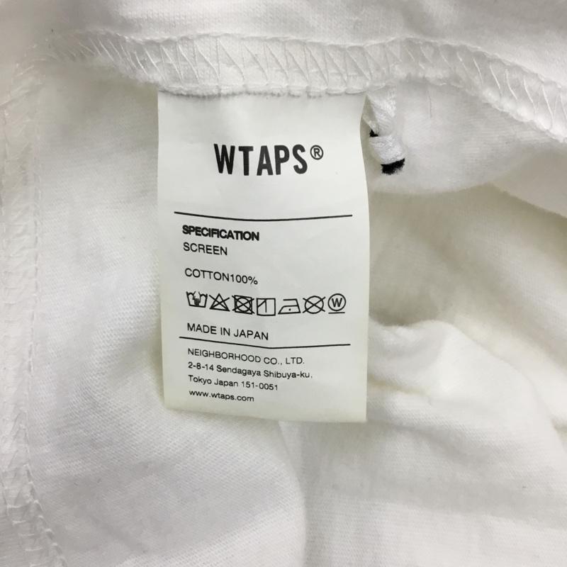 ダブルタップス WTAPS Tシャツ 半袖 クルーネック ロゴ、文字 白 / ホワイト / メンズ USED 古着 中古 10119170