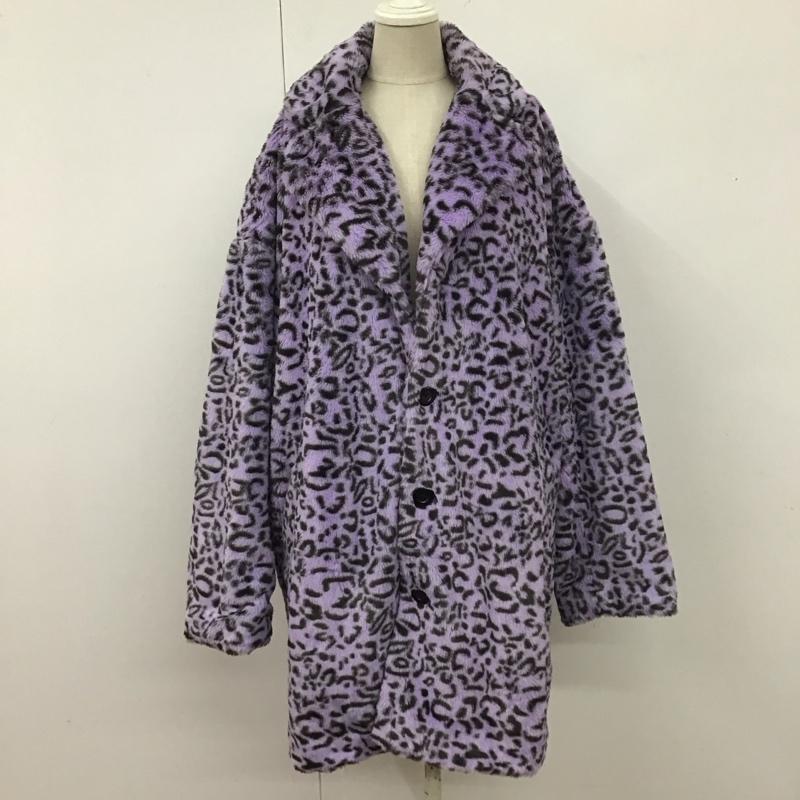 エックスガール X-girl ジャケット、上着 ジャンパー、ブルゾン 05194507 LEOPARDFURCOAT アウター カジュアルジャケット 2 ヒョウ柄・レオパード柄 紫 / パープル / レディース USED 古着 中古 10110235