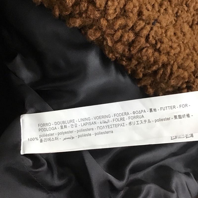 ザラ ZARA ジャケット、上着 ジャンパー、ブルゾン アウター カジュアルコート 前ボタン ボアジャケット L 無地 茶 / ブラウン / レディース USED 古着 中古 10111764