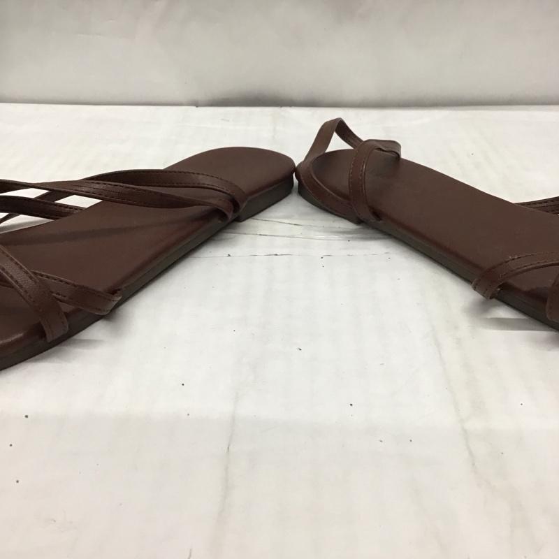 アーバンリサーチ URBAN RESEARCH サンダル サンダル ストラップ アシンメトリー 38 無地 茶 / ブラウン / レディース USED 古着 中古 10116253