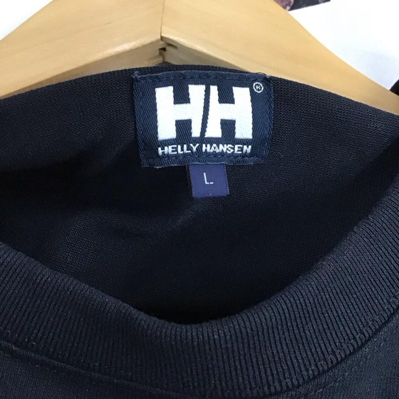 ヘリーハンセン HELLY HANSEN Tシャツ 半袖 半袖カットソー プリントTシャツ クルーネックカットソー L ロゴ、文字 黒 / ブラック / メンズ USED 古着 中古 10148125
