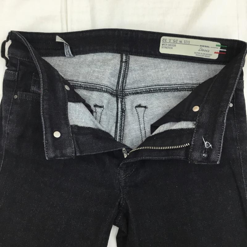 ディーゼル DIESEL パンツ デニム、ジーンズ DIESEL WASH 0832B STRETCH W25 ロゴ、文字 黒 / ブラック / レディース USED 古着 中古 10139167