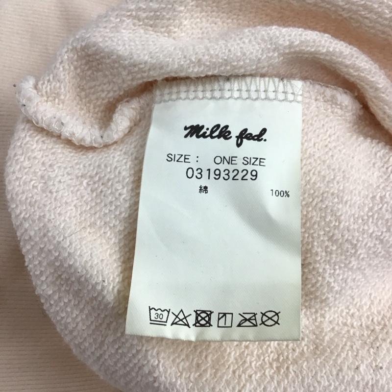 ミルクフェド MILKFED. トレーナー 長袖 ロゴ、文字 X プリント ベージュ / ベージュ / レディース USED 古着 中古 10120297