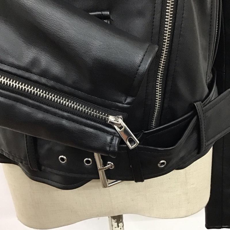 ザラ ZARA ジャケット、上着 ライダース 3046 231 800 ダブルライダース フェイクレザー XS 無地 黒 / ブラック / レディース USED 古着 中古 10116184