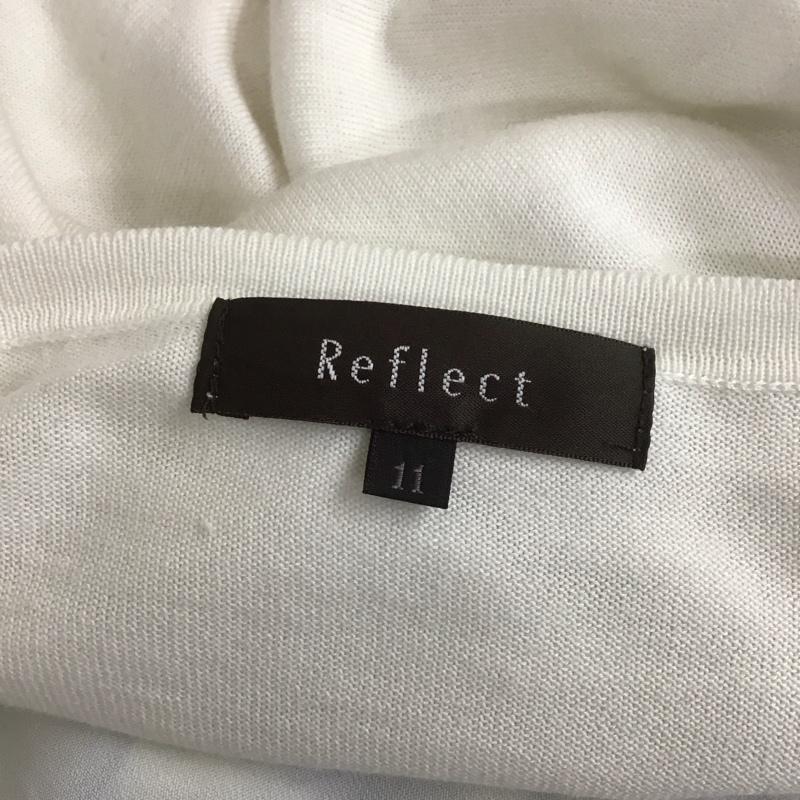 リフレクト Reflect カットソー 七分袖 BJ101-38230 クルーネック 11 花柄 白 / ホワイト /  レディース USED 古着 中古 10108394