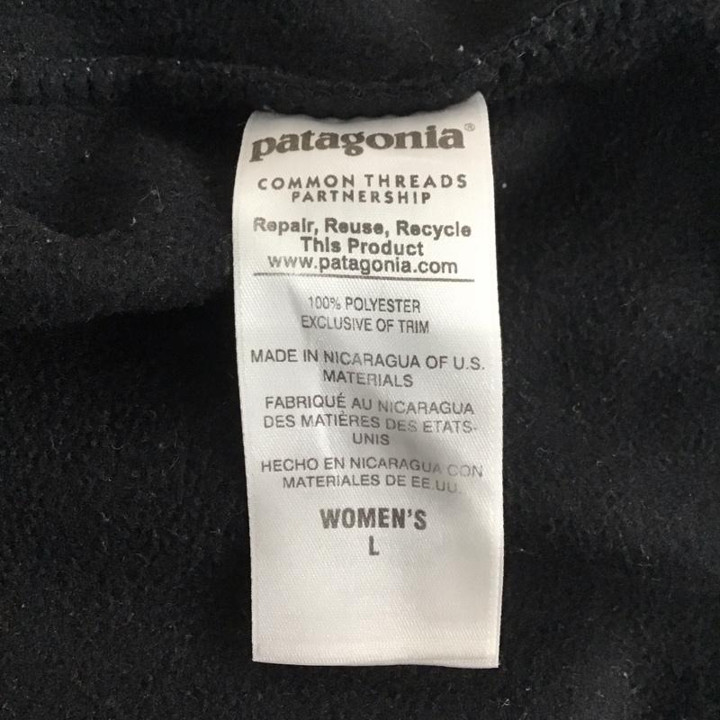 パタゴニア patagonia カットソー 長袖 25455FA15 シンチラスナップT フリースプルオーバー 長袖カットソー L ロゴ、文字 黒 / ブラック /  レディース USED 古着 中古 10110351