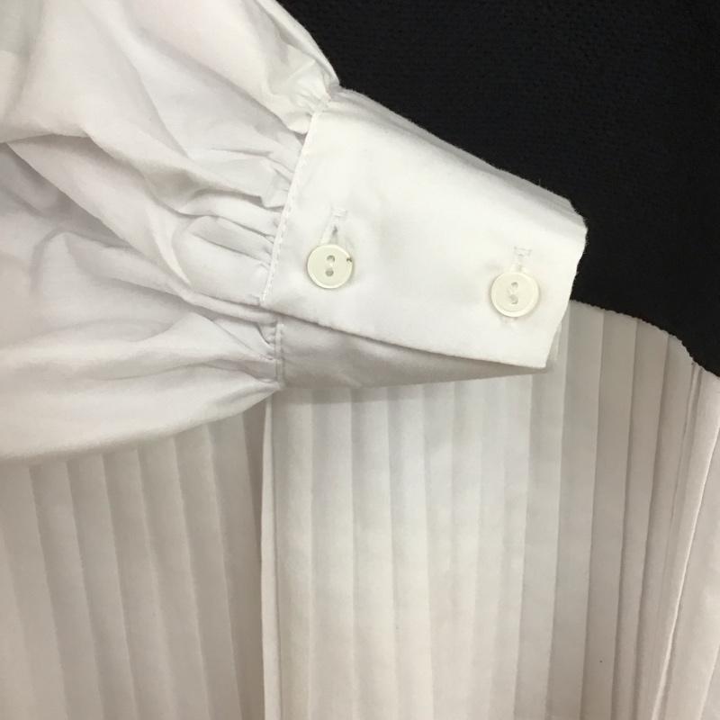 ザラ ZARA カットソー 長袖 S 無地 白 / ホワイト / X 黒 / ブラック / レディース USED 古着 中古 10129280