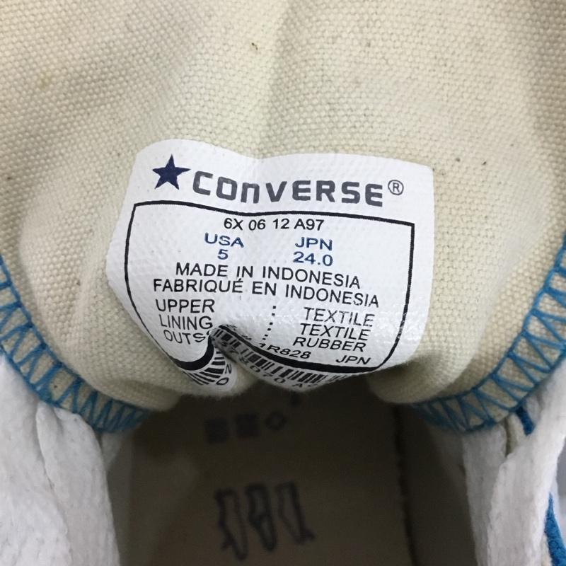 コンバース CONVERSE スニーカー スニーカー 1R828 ALL STAR HI 24cm 24.0cm ロゴ、文字 青 / ブルー / レディース USED 古着 中古 10124861