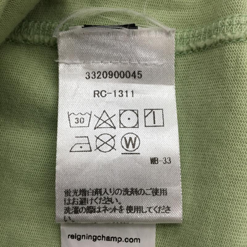レイニングチャンプ REIGNING CHAMP Tシャツ 半袖 L ロゴ、文字 薄緑 / ライトグリーン / メンズ USED 古着 中古 10139089