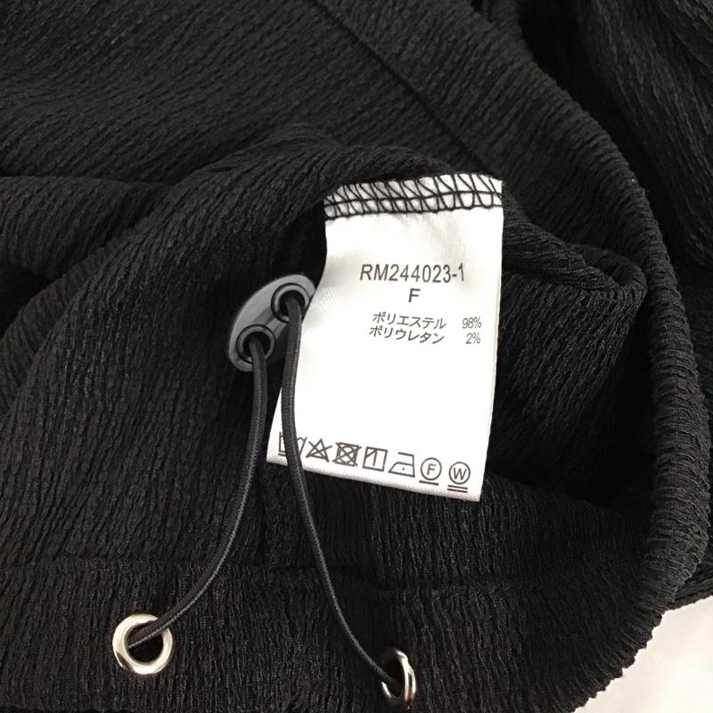 スタディオクリップ studio CLIP カットソー 半袖 半袖カットソー 無地Tシャツ クルーネックカットソー パフスリーブ FREE 無地 黒 / ブラック / レディース USED 古着 中古 10122717