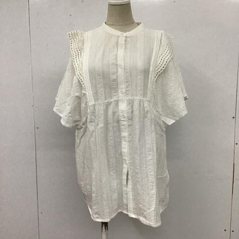 ニコアンド niko and... シャツ、ブラウス 半袖 L 無地 白 / ホワイト / レディース USED 古着 中古 10106187