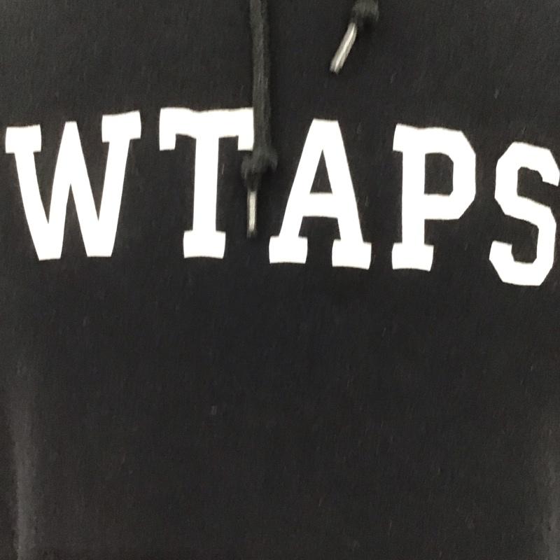 ダブルタップス WTAPS パーカー 長袖 長袖パーカー プルオーバー プリントスウェット トレーナー M ロゴ、文字 紺 / ネイビー /  メンズ USED 古着 中古 10120375