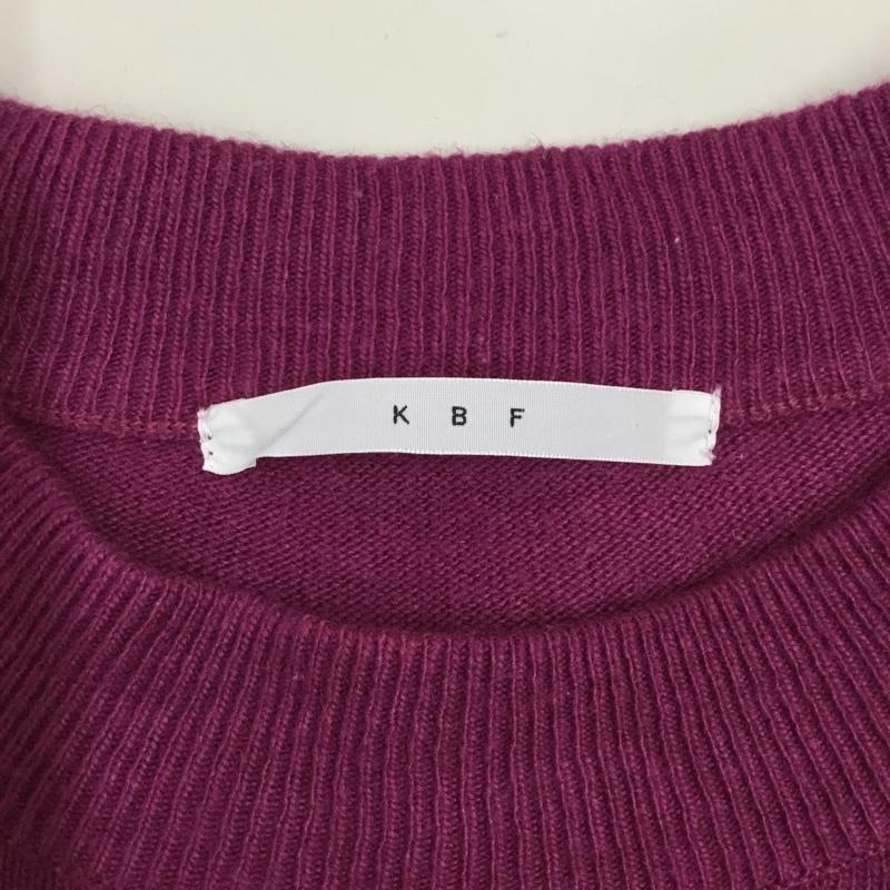 ケービーエフ KBF ニット、セーター 長袖 長袖ニットカットソー ニット セーター クルーネックニット 無地 マゼンタ / マゼンタ / レディース USED 古着 中古 10118051