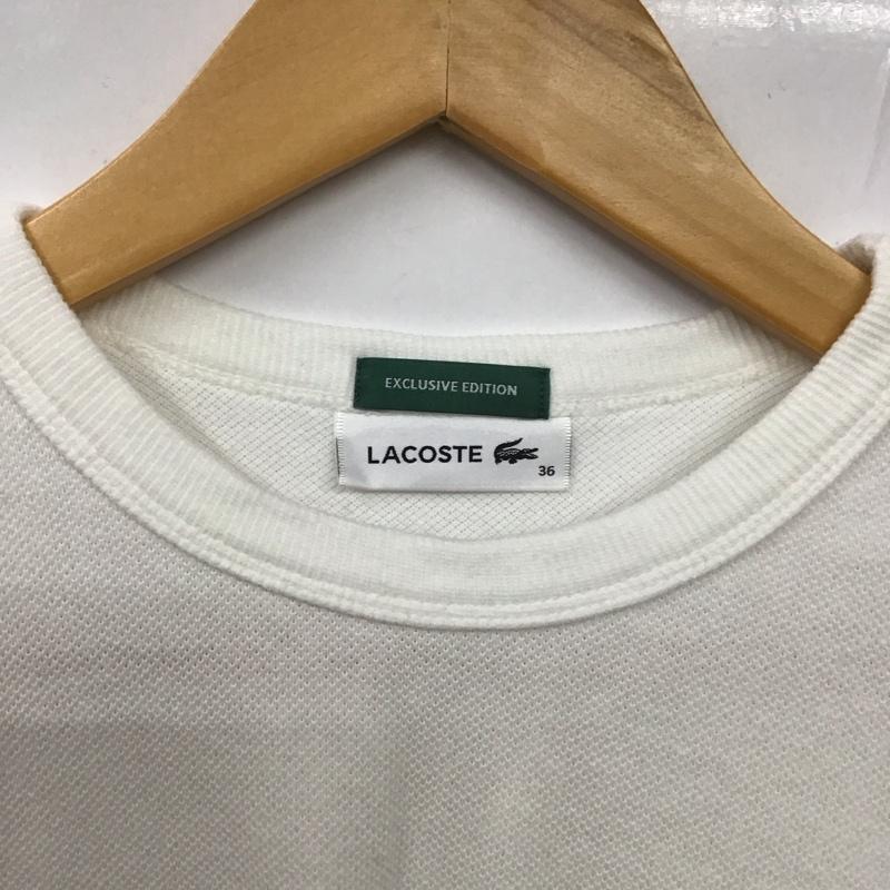 ラコステ LACOSTE カットソー 長袖 36 無地 白 / ホワイト / レディース USED 古着 中古 10130965