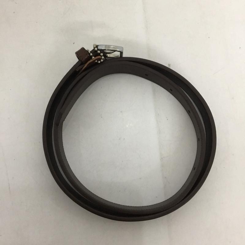 コーチ COACH ベルト・バックル ベルト COWHIDEレザー 無地 茶 / ブラウン / レディース USED 古着 中古 10131698