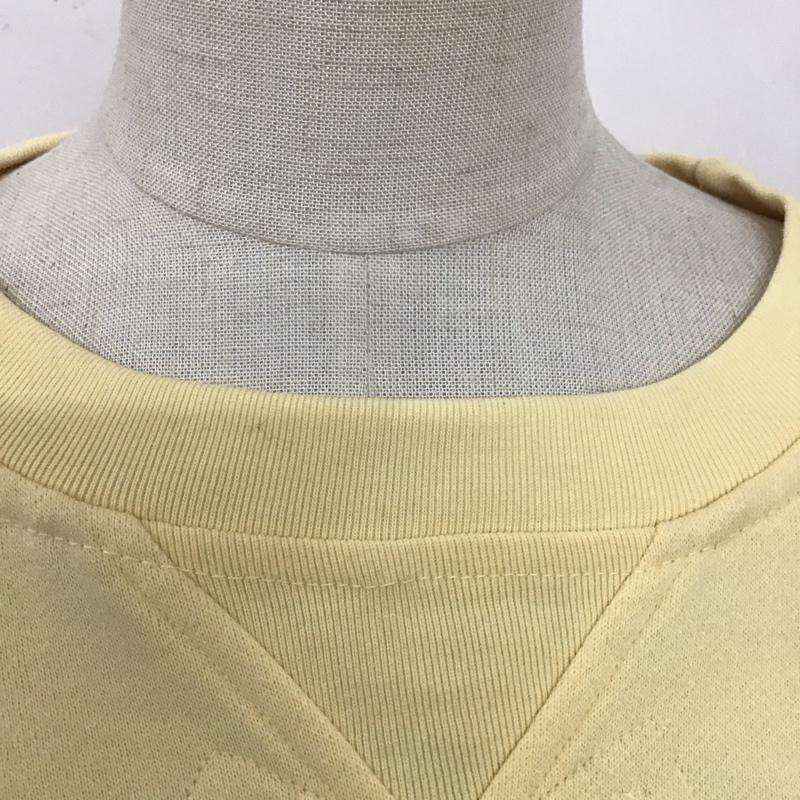 古着 USED トレーナー 長袖 長袖トレーナー スウェット クルーネック リブスウェットカットソー 古着 L 花柄 黄 / イエロー / レディース USED 古着 中古 10123932