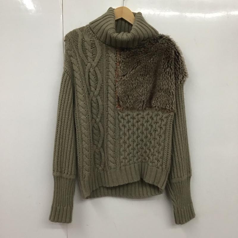 ムルーア MURUA ニット、セーター 長袖 012152601601 フェイクファーパッチニット FREE レディース USED 古着 中古 10130962
