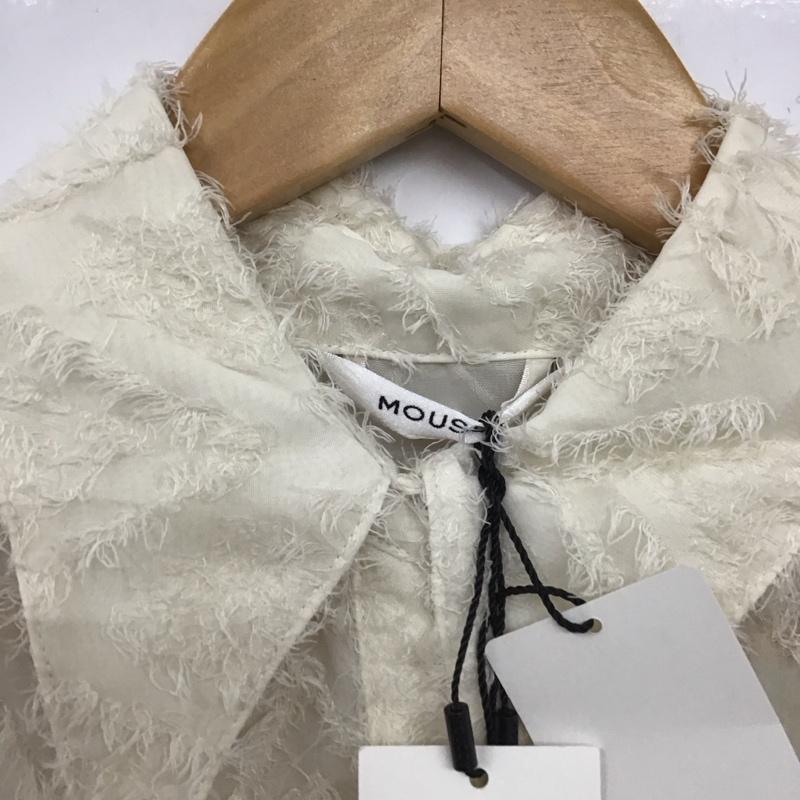 マウジー MOUSSY ワンピース ロングスカート 010DAW30-7730 長袖ロングシャツ シャツワンピース カラーシャツワンピース FREE 総柄 白 / ホワイト / レディース USED 古着 中古 10135999