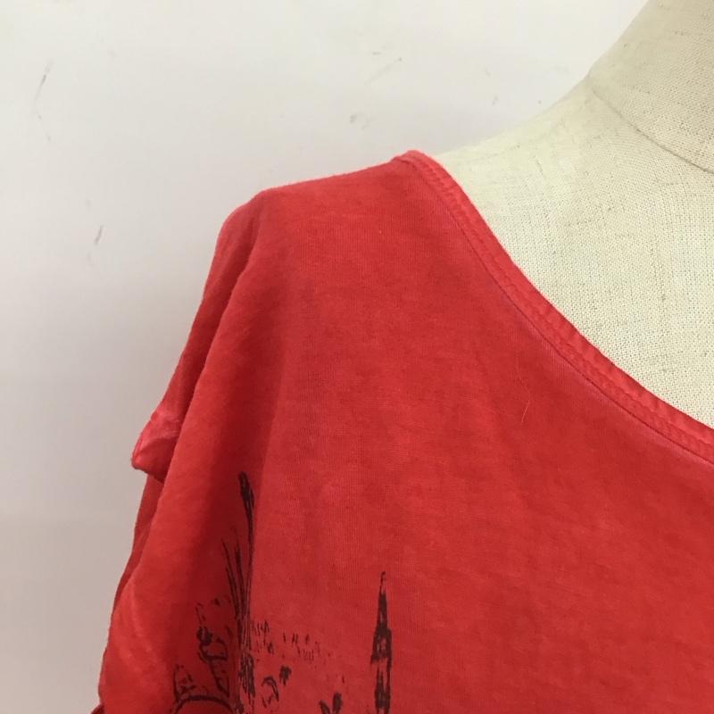 ディーゼル DIESEL Tシャツ 半袖 クルーネック XS 赤 / レッド / レディース USED 古着 中古 10112341
