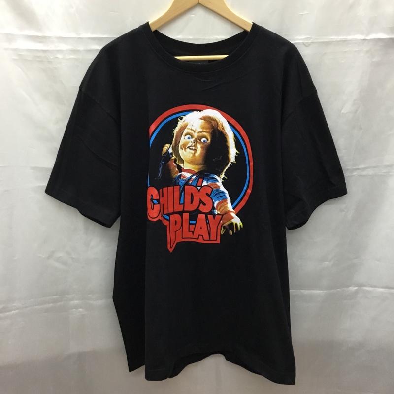 古着 USED Tシャツ 半袖 半袖カットソー プリントTシャツ クルーネックカットソー XL プリント 黒 / ブラック / レディース USED 古着 中古 10108350