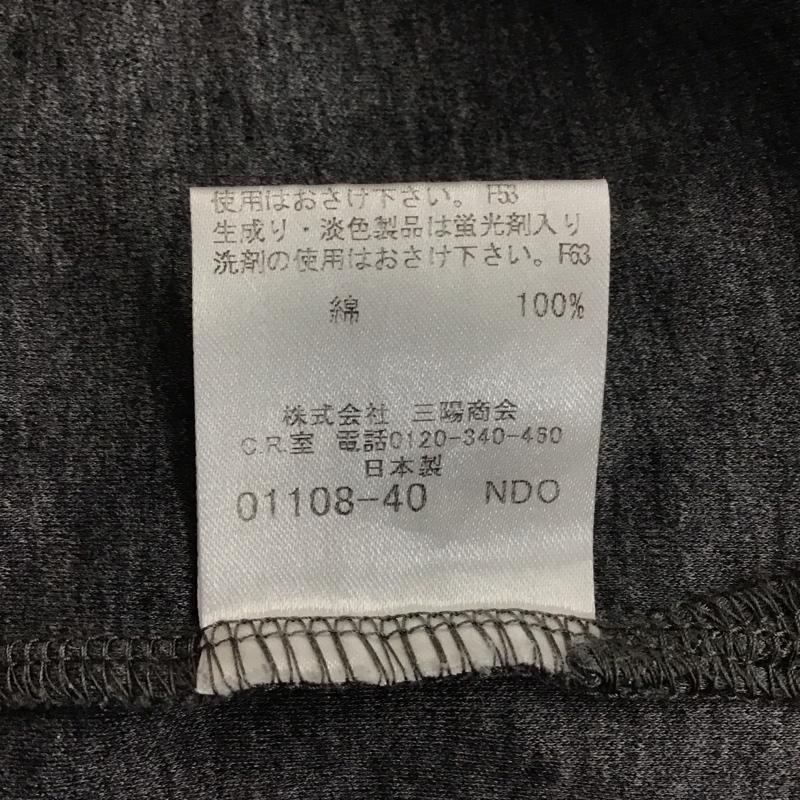 バーバリーブラックレーベル BURBERRY BLACK LABEL ポロシャツ 長袖 長袖ポロシャツ カラーシャツ ロングスリーブカットソー 3 ロゴ、文字 灰 / グレー /  メンズ USED 古着 中古 10113117