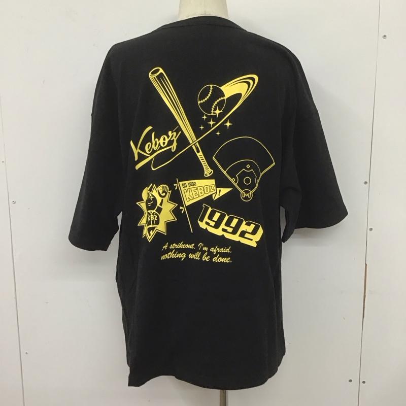 ケボズ KEBOZ カットソー 半袖 半袖カットソー プリントTシャツ クルーネックカットソー L ロゴ、文字 黒 / ブラック / メンズ USED 古着 中古 10106749
