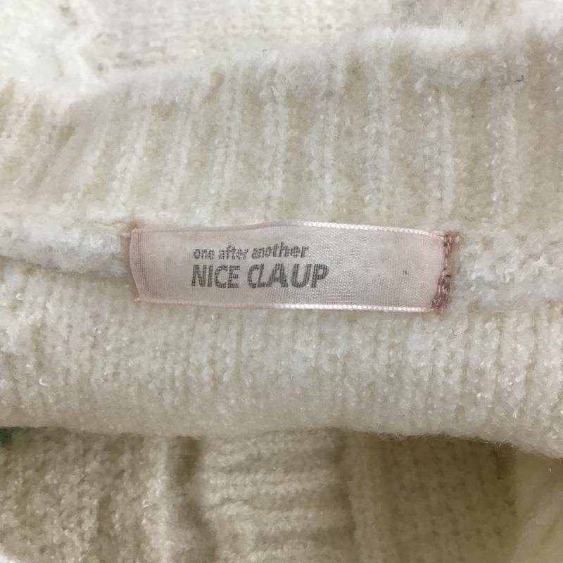 ナイスクラップ NICE CLAUP カーディガン 長袖 FREE 無地 アイボリー / アイボリー / レディース USED 古着 中古 10106103