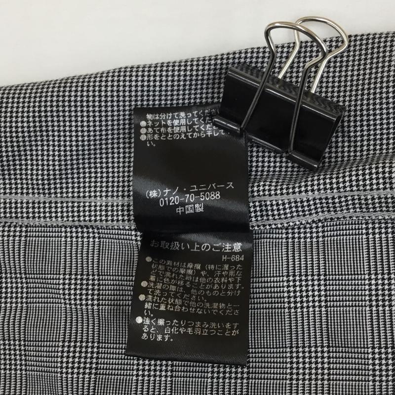 ナノユニバース nano・universe シャツ、ブラウス 長袖 NANO UNIVERSE クレイジーチェックワイドシャツ 668-9220026 M チェック 白 / ホワイト / X 黒 / ブラック / メンズ USED 古着 中古 10127623