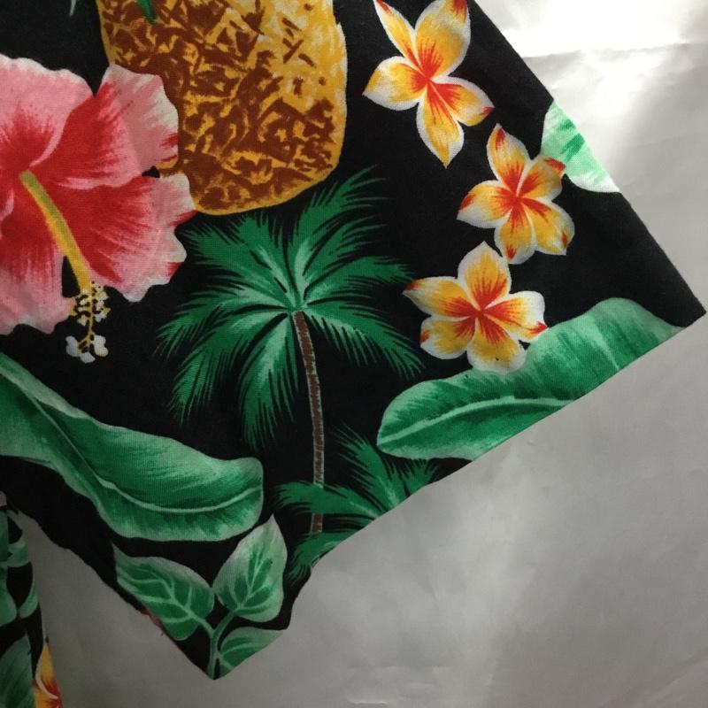 古着 USED シャツ、ブラウス 半袖 半袖シャツ カラーシャツ 半袖カットソー アロハシャツ M プリント 黒 / ブラック /  メンズ USED 古着 中古 10108723