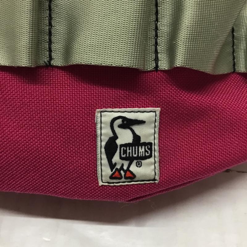チャムス CHUMS ウエストバッグ ウエストバッグ ウエストポーチ ワンポイント 桃 / ピンク / X 灰 / グレー / レディース USED 古着 中古 10108894