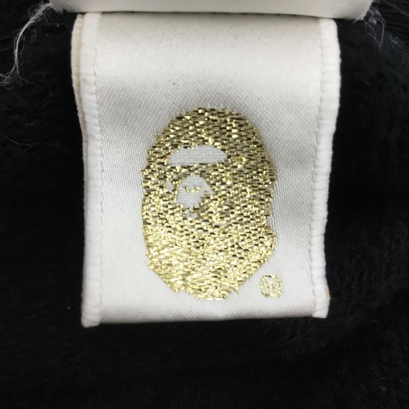 アベイシングエイプ A BATHING APE パーカー 長袖 L ロゴ、文字 黒 / ブラック / メンズ USED 古着 中古 10137306