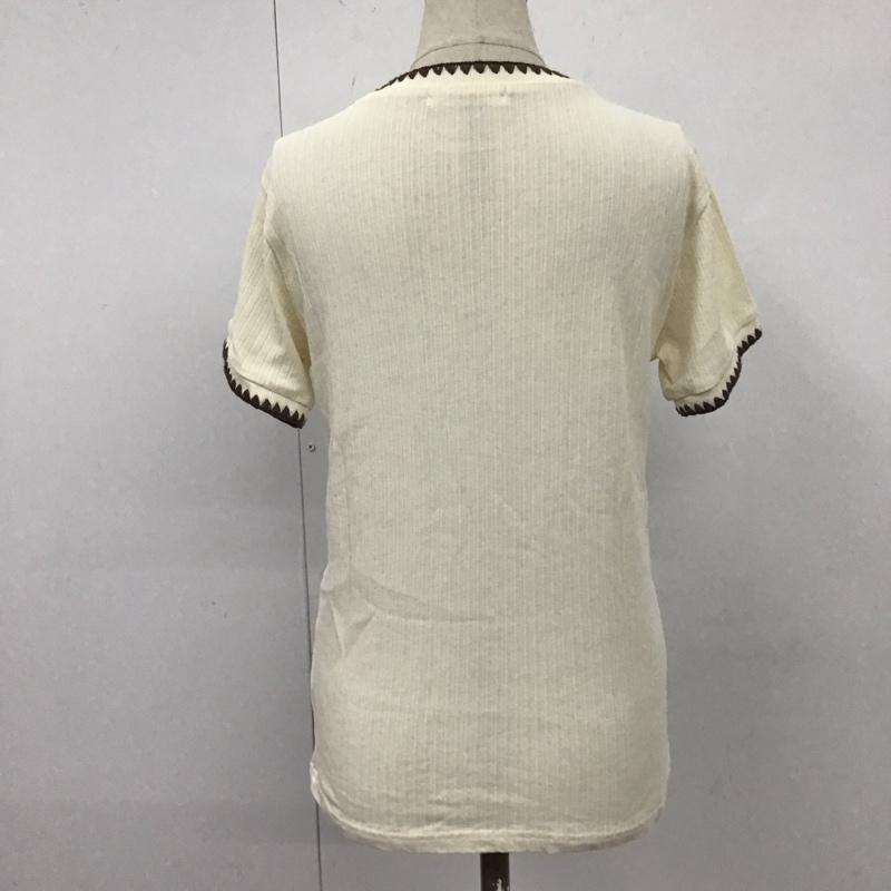 フリークスストア FREAK S STORE カットソー 半袖 1123248902118 ハンドステッチリブ半袖Tシャツ 半袖カットソー FREE 無地 ベージュ / ベージュ / レディース USED 古着 中古 10110812