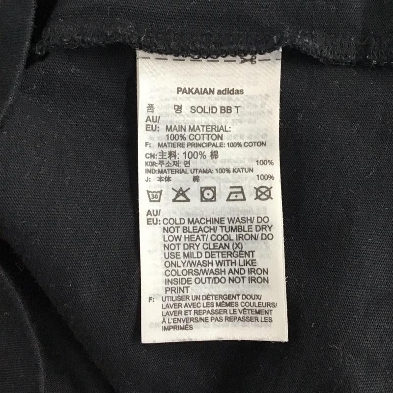 アディダス adidas Tシャツ 半袖 DH3865 クルーネック プリント M ロゴ、文字 黒 / ブラック / メンズ USED 古着 中古 10123284