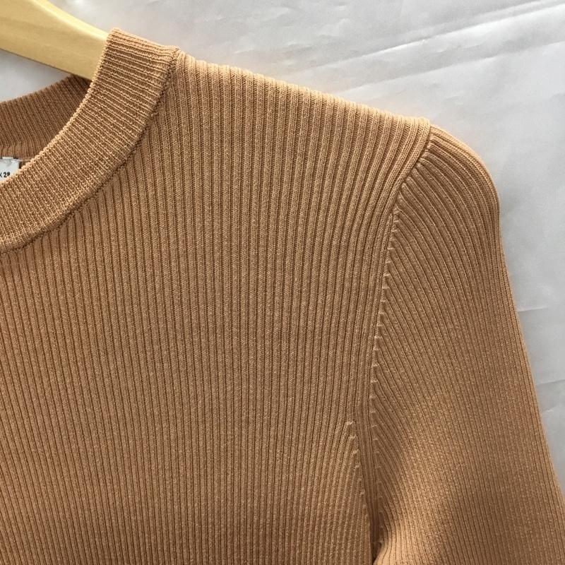 ザラ ZARA カットソー 長袖 M 無地 ベージュ / ベージュ / レディース USED 古着 中古 10121993