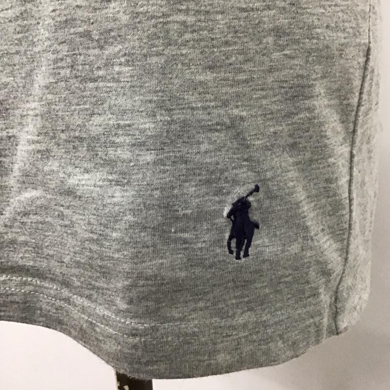 ラルフローレン RALPHLAUREN Tシャツ 半袖 半袖カットソー 無地Tシャツ Vネックカットソー S 無地 灰 / グレー / レディース USED 古着 中古 10118010