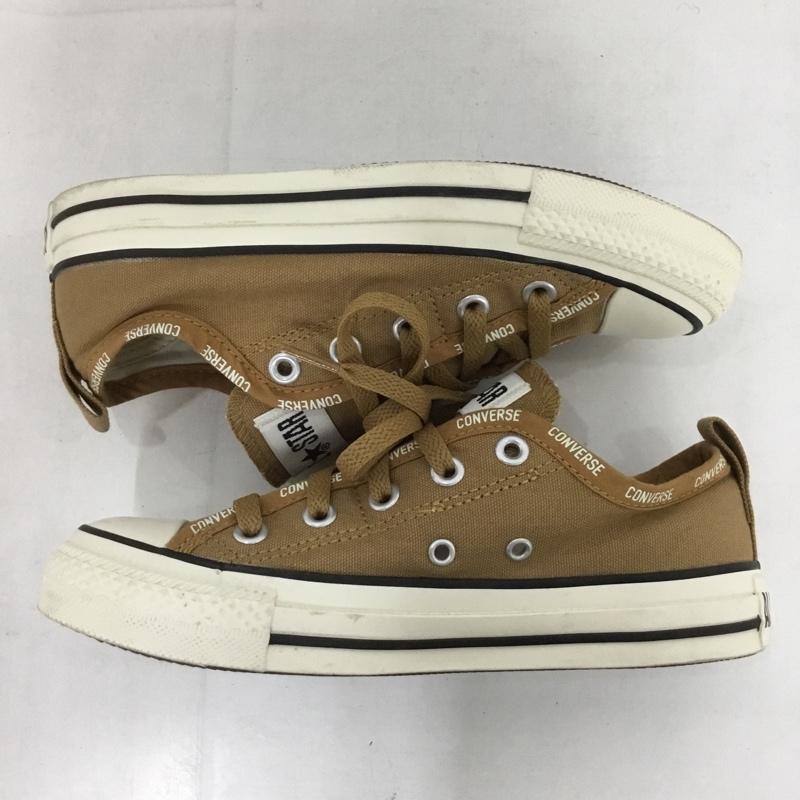 コンバース CONVERSE スニーカー スニーカー 1SC513 ロゴBD スリップ OX 23cm 23.0cm ロゴ、文字 ベージュ / ベージュ / レディース USED 古着 中古 10132021