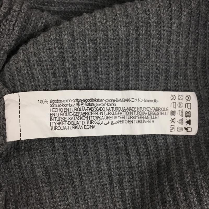 ザラ ZARA ニット、セーター 長袖 1775 401 803 クルーネック ラグランスリーブ XL 無地 灰 / グレー / メンズ USED 古着 中古 10107033