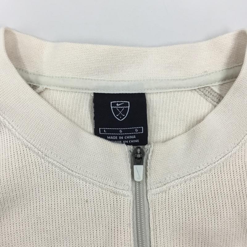 ナイキ NIKE トレーナー 長袖 長袖スウェット 長袖トレーナー リブカットソー 長袖カットソー スポーツウェア L ロゴ、文字 ベージュ / ベージュ / メンズ USED 古着 中古 10115209