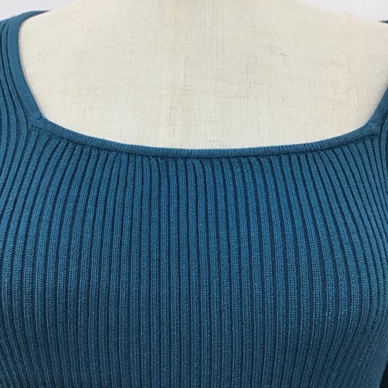 スライ SLY カットソー 長袖 030DAH70-5510-1 SQUARE NECK PUFF SLEEVE トップス スクエアネック FREE 無地 青 / ブルー / レディース USED 古着 中古 10115893