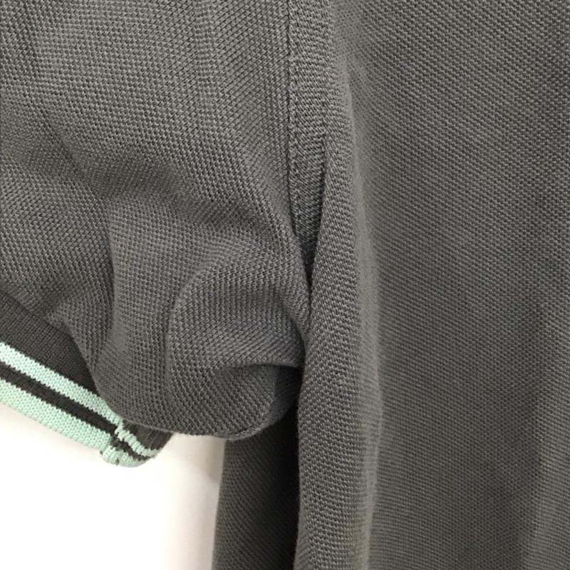 フレッドペリー FRED PERRY ポロシャツ 半袖 半袖ポロシャツ カラーシャツ 半袖カットソー XL ロゴ、文字 灰 / グレー / メンズ USED 古着 中古 10133197