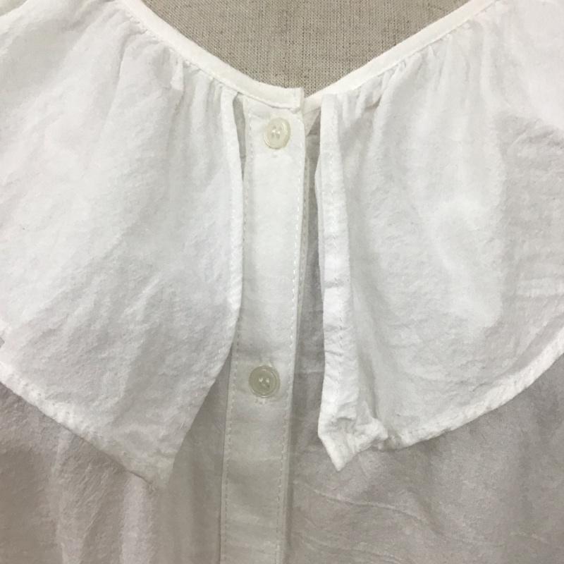 ローリーズファーム LOWRYS FARM シャツ、ブラウス 長袖 LF623023TK ビッグカラー FREE 無地 白 / ホワイト / レディース USED 古着 中古 10126485