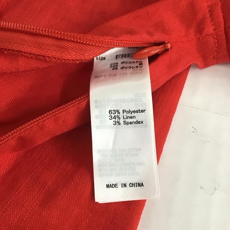 スライ SLY カットソー 半袖 030FSA30-2400 パフスリーブトップス FREE 無地 赤 / レッド / レディース USED 古着 中古 10109400