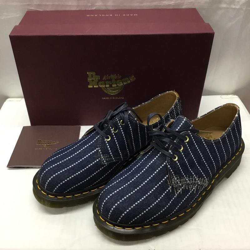 ドクターマーチン Dr.Martens カジュアルシューズ カジュアルシューズ MIE 1461 3ホール UK9 箱有 US:10 刺繍 インディゴ / インディゴ / メンズ USED 古着 中古 10111985