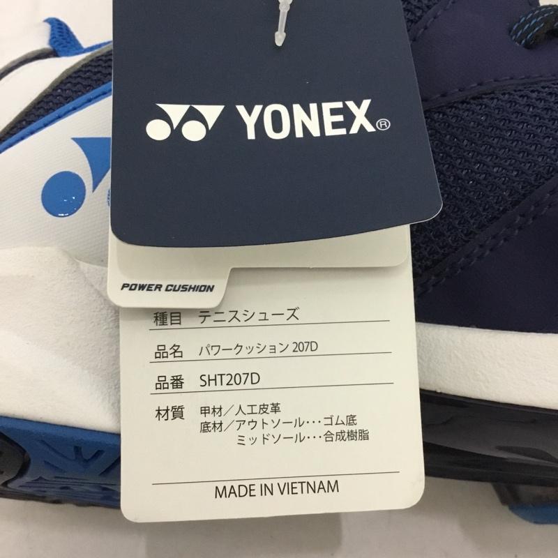 ヨネックス YONEX スニーカー スニーカー SHT207D テニス オールコート用シューズ パワークッション207D 27cm 27.0cm ロゴ、文字 紺 / ネイビー / X 白 / ホワイト / X 青 / ブルー / メンズ USED 古着 中古 10142481