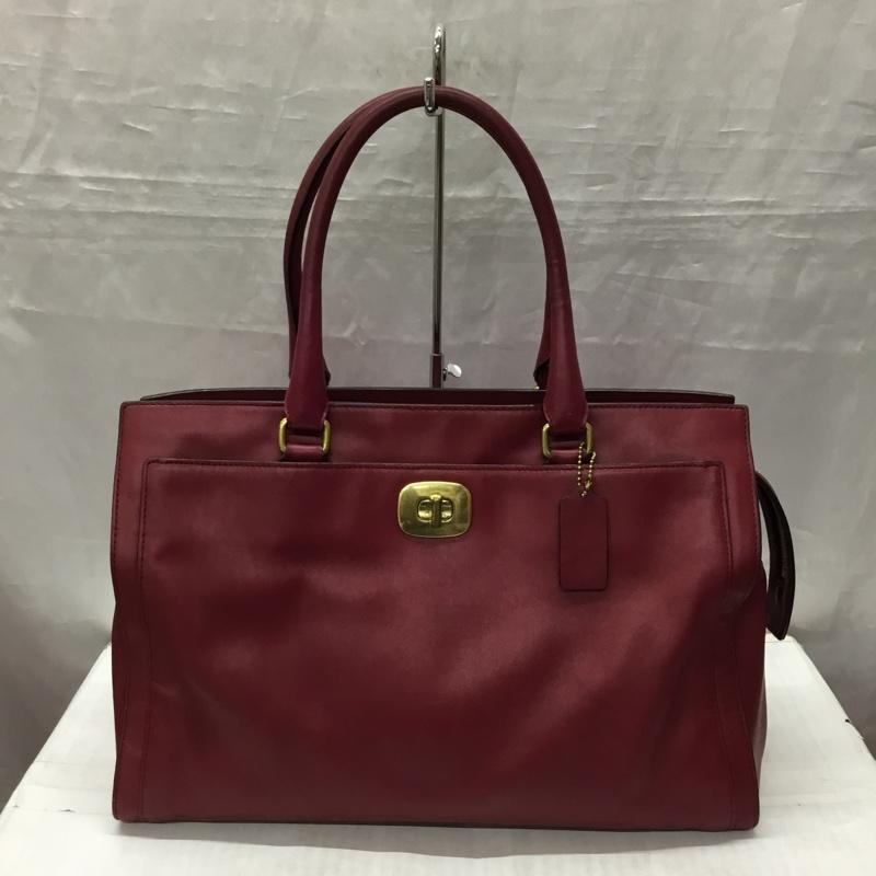 コーチ COACH トートバッグ トートバッグ 25365 無地 えんじ / ワインレッド / レディース USED 古着 中古 10118921