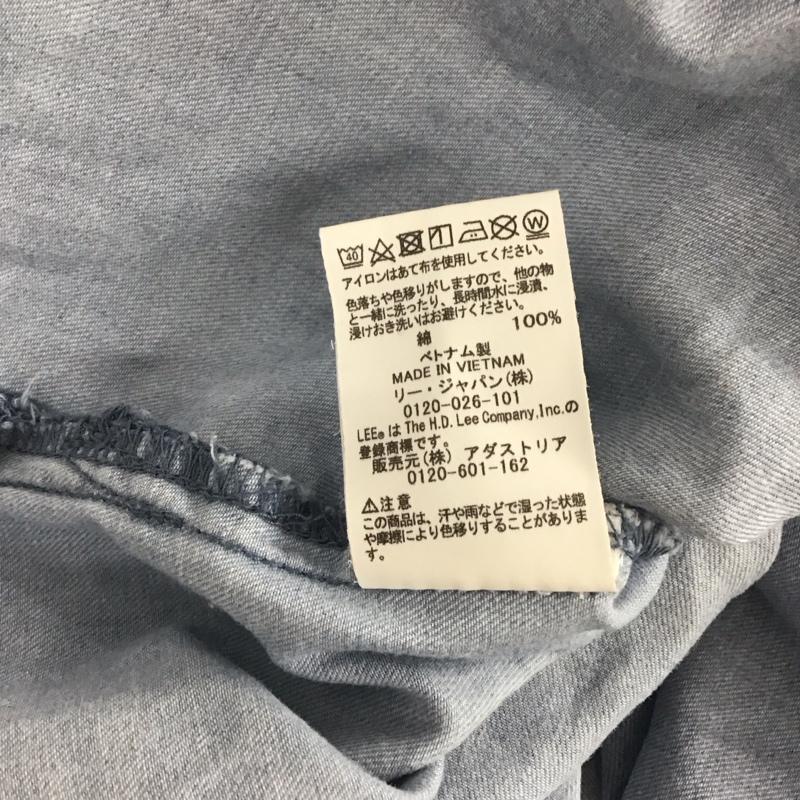 リー Lee ワンピース ロングスカート 半袖シャツワンピース ロングワンピース 前開シャツワンピース FREE ロゴ、文字 インディゴ / インディゴ / レディース USED 古着 中古 10147103