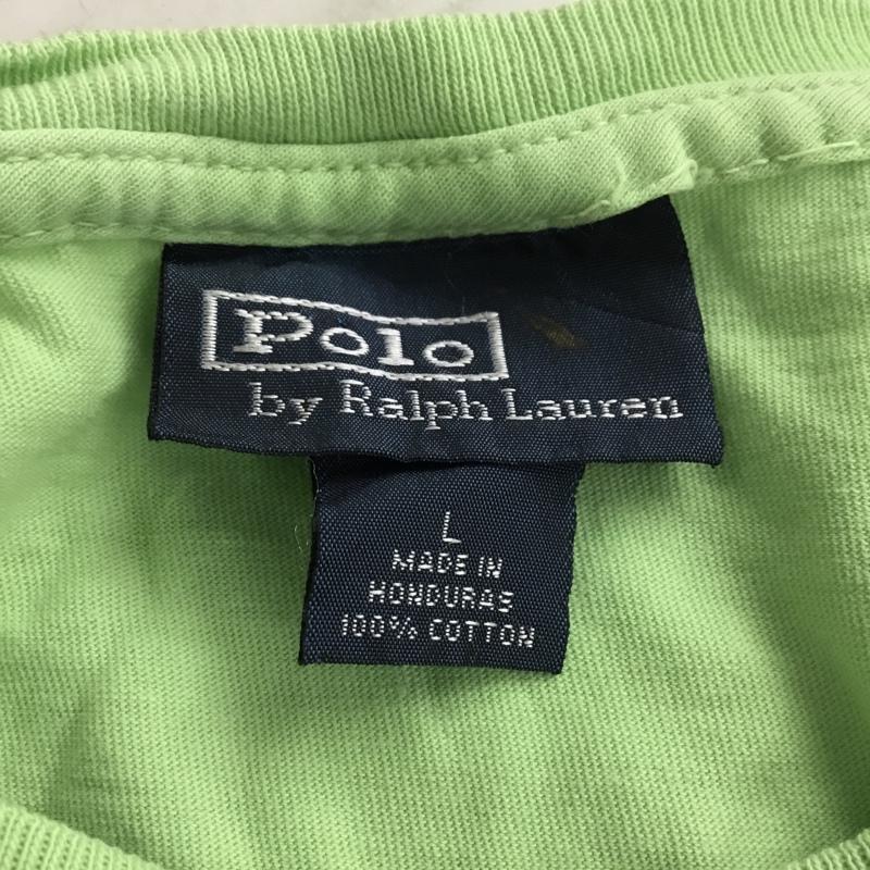 ポロバイラルフローレン Polo by RALPH LAUREN Tシャツ 半袖 半袖カットソー プリントTシャツ クルーネックカットソー L ロゴ、文字 緑 / グリーン /  メンズ USED 古着 中古 10109975