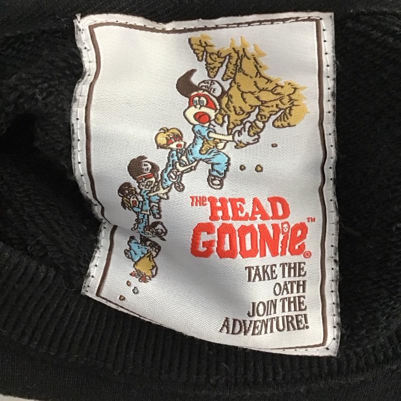 ヘッドグーニー HEADGOONIE トレーナー 長袖 長袖トレーナー スウェット クルーネック プルオーバー ロゴ、文字 黒 / ブラック / メンズ USED 古着 中古 10137526